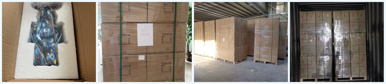 7-hong Sculpture carton on pallet packing