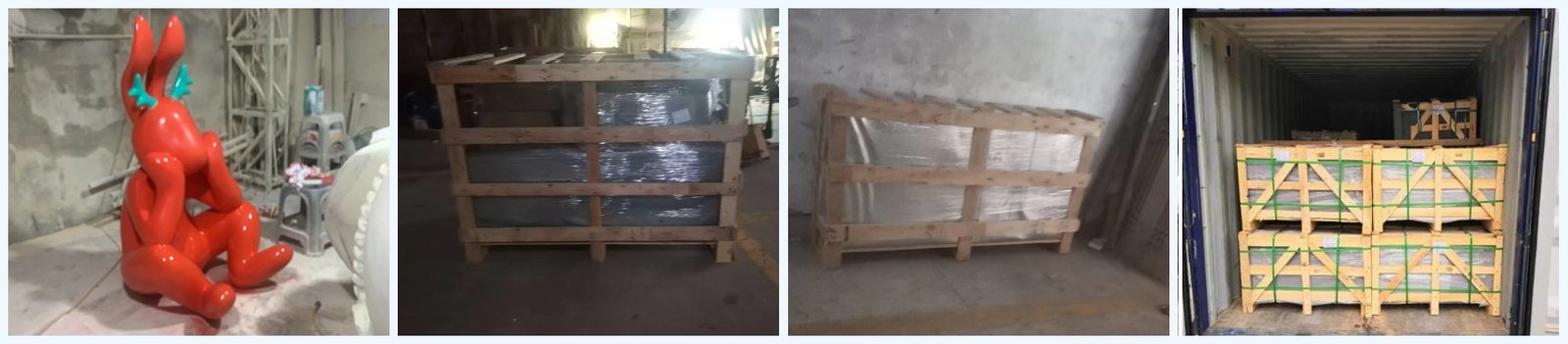 7-hong Sculpture wood crate packing