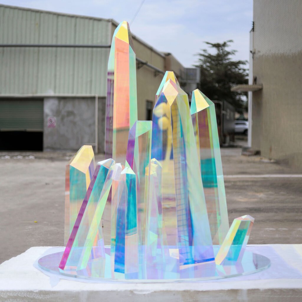 acrylic cross sculpture