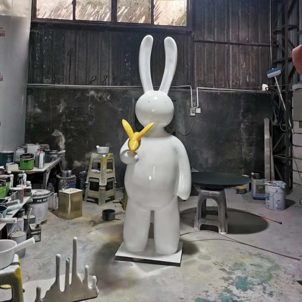 fiberglass easter rabbit sculpture