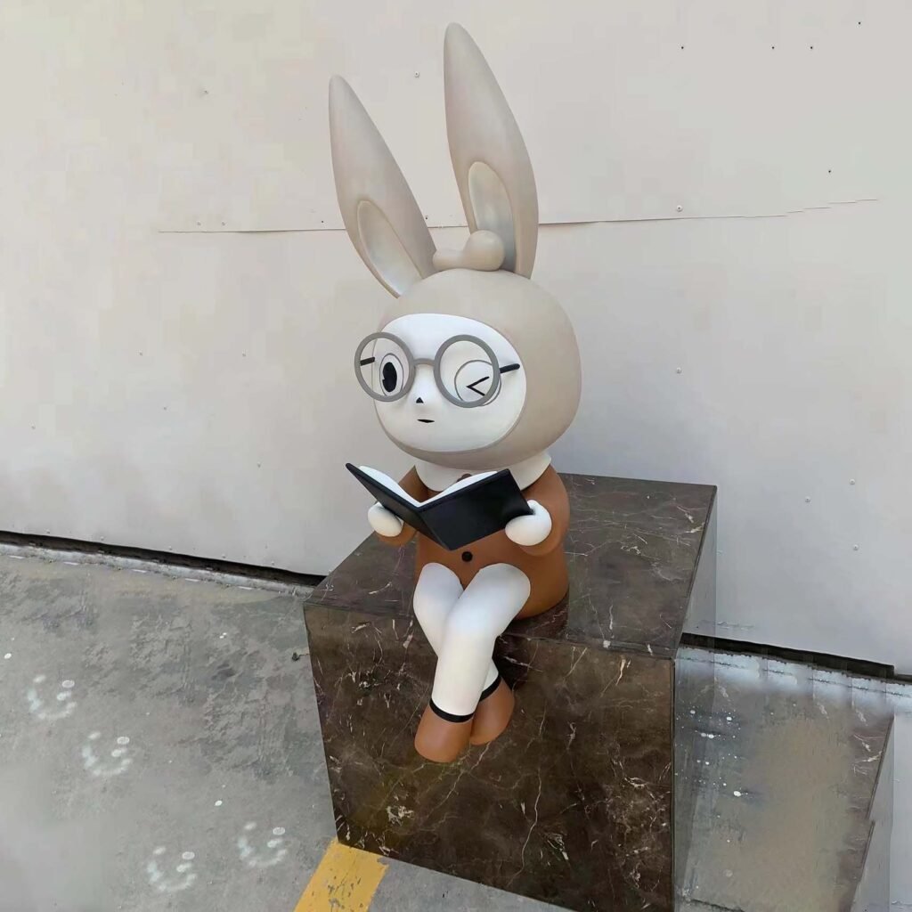 space rabbit sculpture