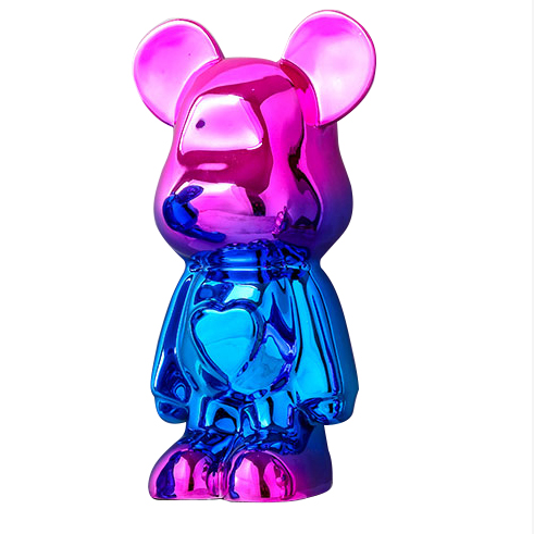 electroplated violent bear sculpture