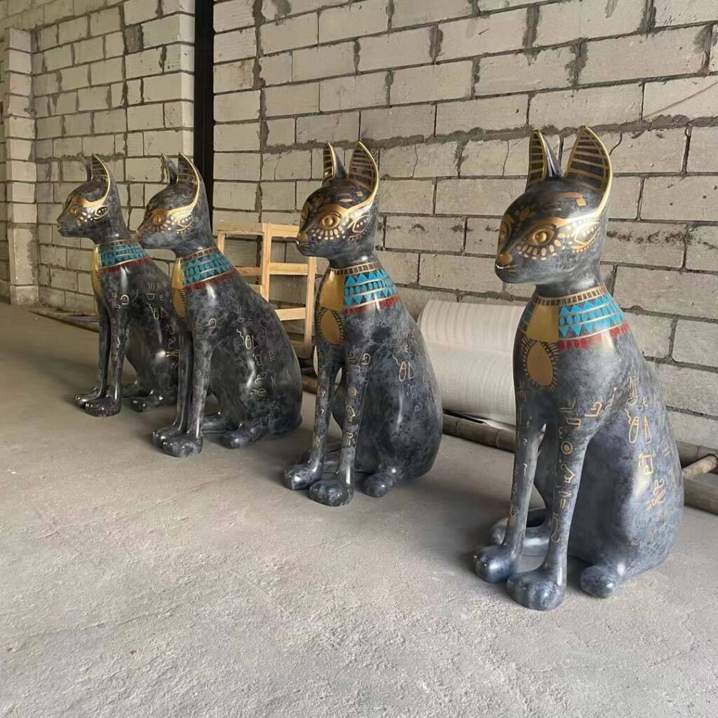 bronze dog sculpture