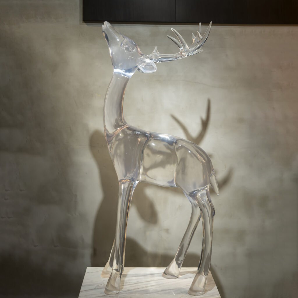 resin deer sculpture