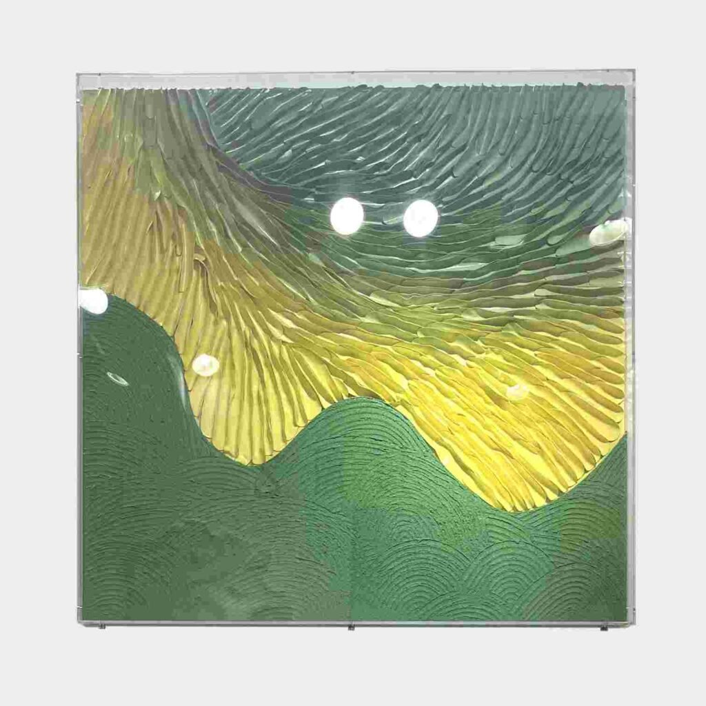 3d wall painting with gold